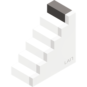 Den digitale trappe har seks trin. Det sjette grå trin svarer til en digital gamechanger for virksomheden