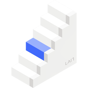 Den digitale trappe har 6 trin. Det tredje blå trin svarer til at have et digitalt produktkatalog